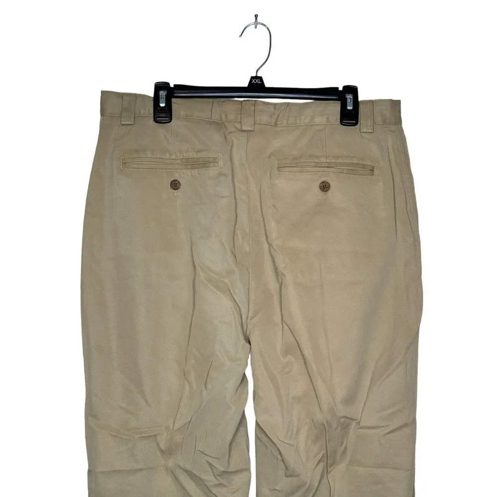 Tommy Bahama Men's Pants Chino Pleated Hi-Rise Straight Leg Relax Beige Size 36‎